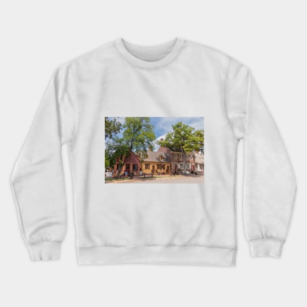 Typical Street in Colonial Williamsburg, Virginia Crewneck Sweatshirt by SafariByMarisa